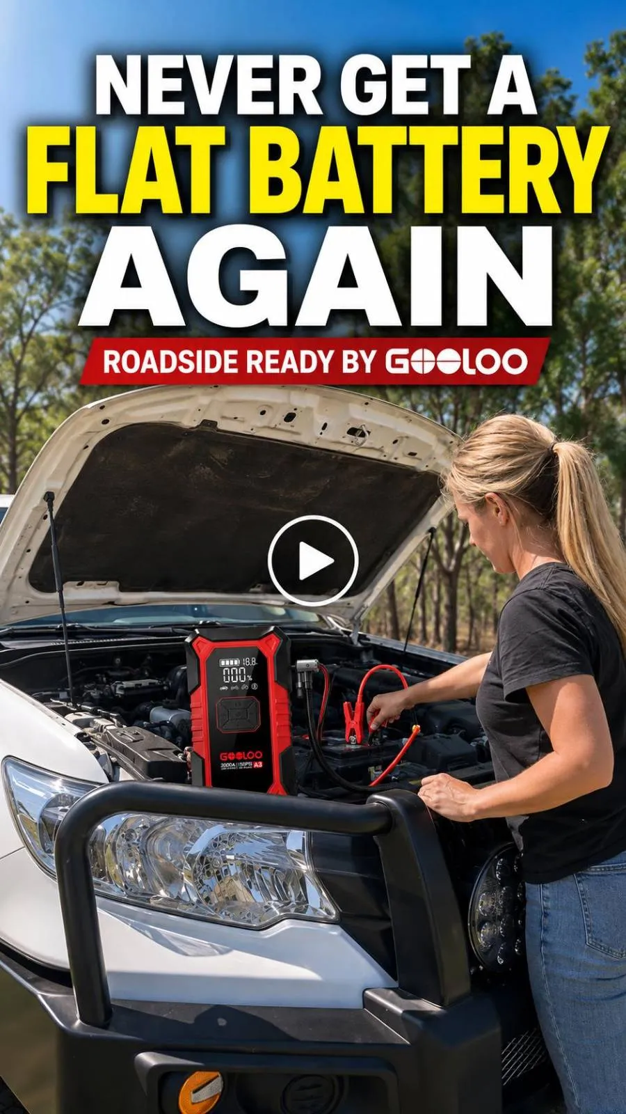Video thumbnail demonstrating a portable car battery starter